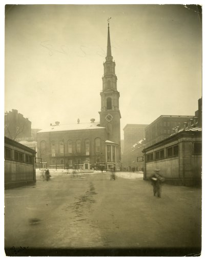 Park Street Church, USA, ca. 1902-10 (foto af gelatinesølv) af Jessie Tarbox Beals