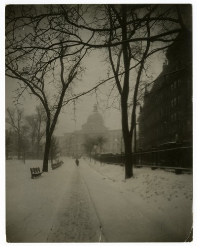 State House i Storm, Boston, USA, ca. 1902-10 (foto af gelatinesølv) af Jessie Tarbox Beals