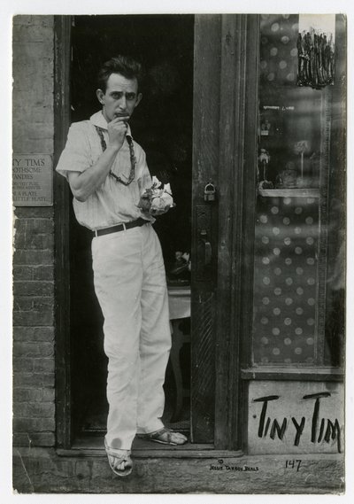 Tiny Tim, Greenwich Village, New York, USA, ca. 1915-22 (foto af gelatinesølv) af Jessie Tarbox Beals
