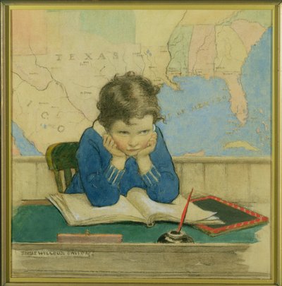 Forsideillustration til Good Housekeeping magazine, oktober 1928 (akvarel og kul på papir) af Jessie Willcox Smith