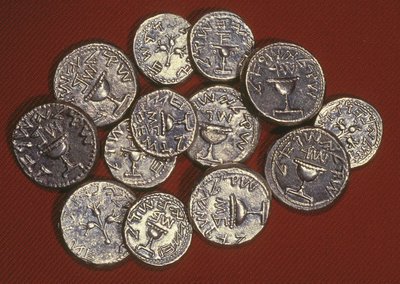 En skat af sekel, Herodian Jerusalem, ca. 66-70 AD (sølv) af Jewish School