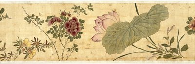 Et hundrede blomster, 1629 (farve på silke) af Jiayan Chen