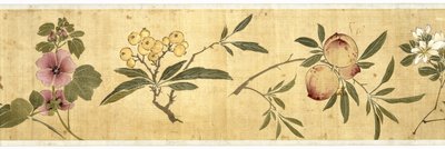 Et hundrede blomster, 1929 (farve på silke) af Jiayan Chen