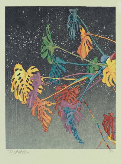 Diptyykki A, 2011 (puupiirros) af Jim Monson