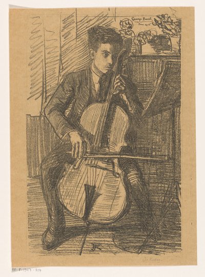 George Bacot spiller cello af Jo Koster (signed by artist)