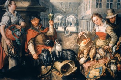 Sælger af eksotiske dyr af Joachim Beuckelaer