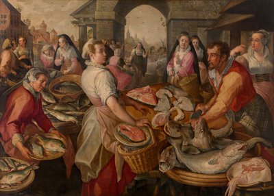 Fiskemarked af Joachim Beuckelaer or Bueckelaer
