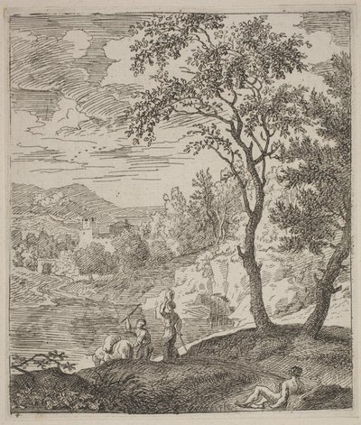 Landskaber på måden af Poussin af Joachim Franz Beich