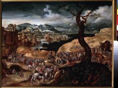 ""The Passion of Christ"" (The Passion of Christ) Opstigningen til Golgata. Maleri af Joachim Patinier (eller Patiner eller Patinir) (ca. 1480-1524) Pushkin Museum fra det 16. århundrede, Moskva af Joachim Patinir