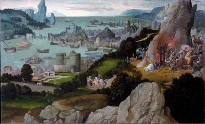 Den hellige Katarina af Alexandrias martyrium (maleri af Joachim Patinir