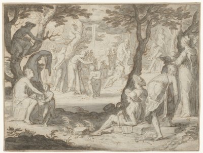 Kristi dåb af Joachim Wtewael or Utewael