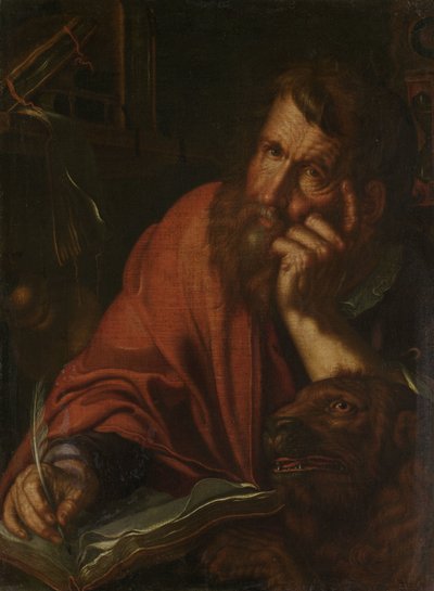 Evangelisten Sankt Markus af Joachim Wtewael or Utewael