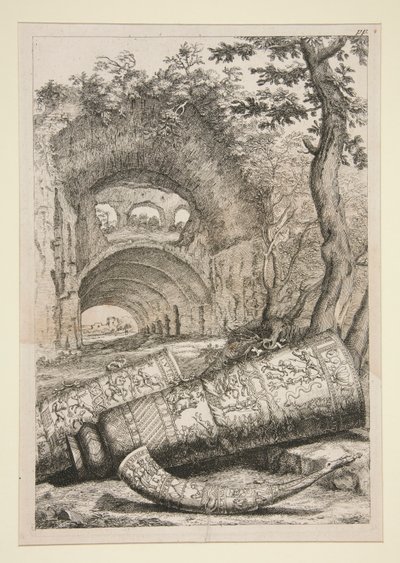 Et Horn og To Høje af Joachim von Sandrart