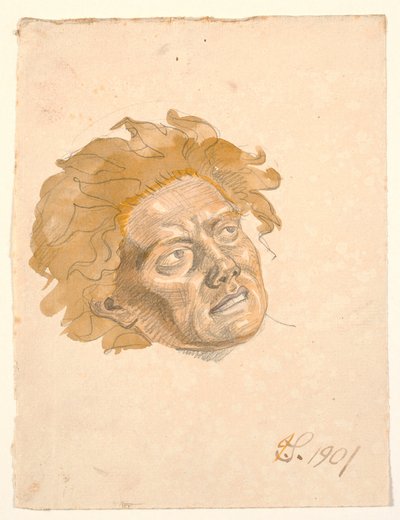Hovedet af mandsperson af Joakim Frederik Skovgaard