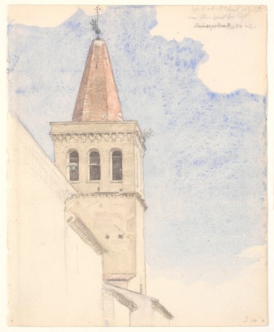 Klokketårn i Sansepolcro af Joakim Frederik Skovgaard