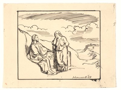 Kristus og den samaritanske kvinde af Joakim Frederik Skovgaard