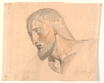 Studie af hoved af Joakim Frederik Skovgaard