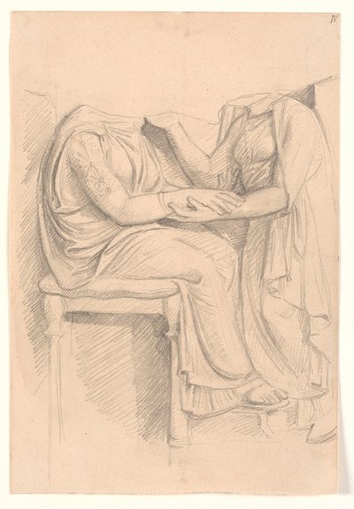 Studie efter loftsgravrelief af Joakim Frederik Skovgaard
