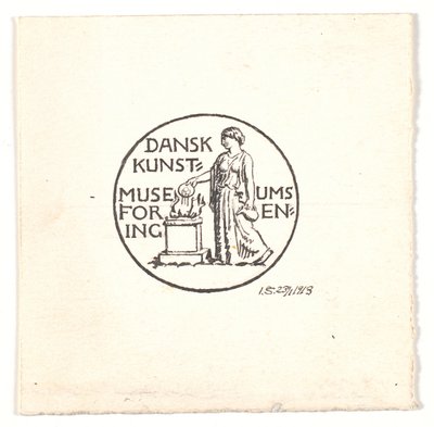Udkast til vignet for Dansk Museums Kunstforening af Joakim Frederik Skovgaard