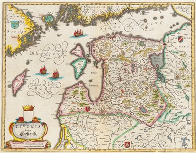 Livonia-kort, Vulgo Lyefland, Atlas Maior af Joan Blaeu