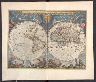 Nova et accvratissima totivs terrarvm orbis tabvla. Auctore Ioanne Blaev. af Joan Blaeu