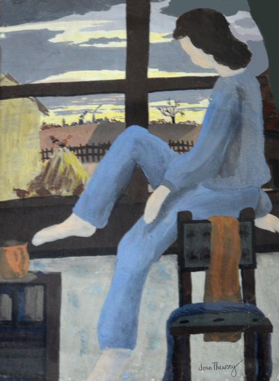 Girl Watching the Dawn, 1950, (gouache) af Joan Thewsey