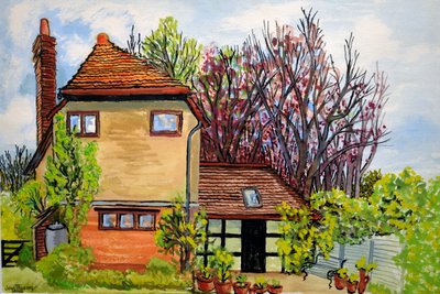 Rose Cottage, Cookham, Lord Astors Farm Cliveden, 2009 af Joan Thewsey