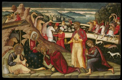 The Adoration of the Magi (tempera på panel) af Joannes Permeniates