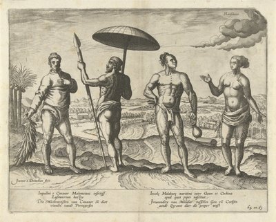 To mænd fra Cananor og et par fra Malabar af Joannes van Doetechum (I)