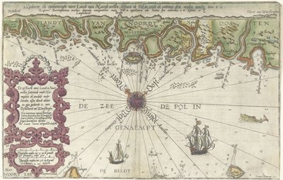 Kort en del af Norges og Sveriges kyst af Joannes van Doetecum