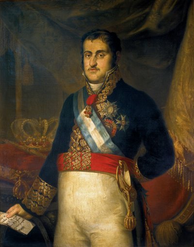 Portræt af Ferdinand VII (Fernando VII af Joaquin Manuel Fernandez Cruzado