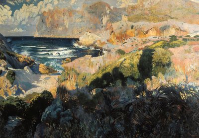 Sant Vicenc bugt. Maleri af Joaquim MIR I TRINXET af Joaquin Mir Trinxet