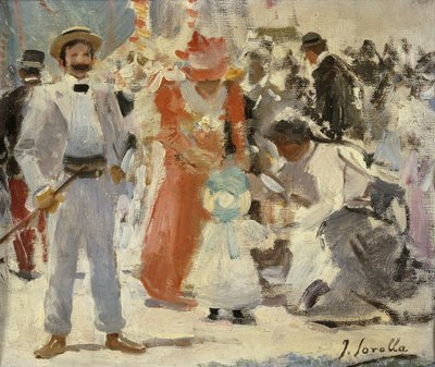 På messen; På messen, af Joaquín Sorolla