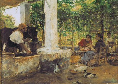 Figurer under et gitter af Joaquin Sorolla y Bastida
