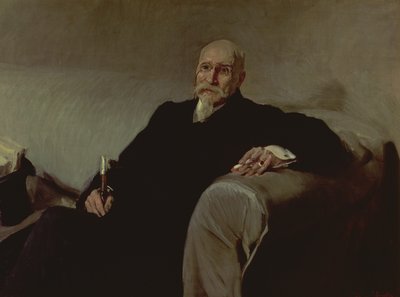 Portræt af Jose Echegaray y Eizaguire (1832-1916) spansk matematiker og dramatiker af Joaquin Sorolla y Bastida