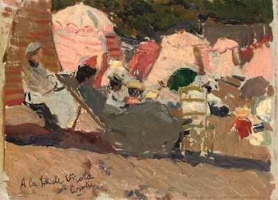 Stranden, Biarritz, 1906 af Joaquín Sorolla