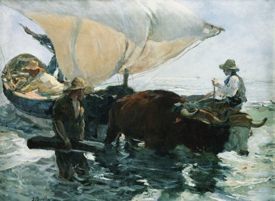 Tilbagekomsten fra fiskeriet, 1893 af Joaquín Sorolla