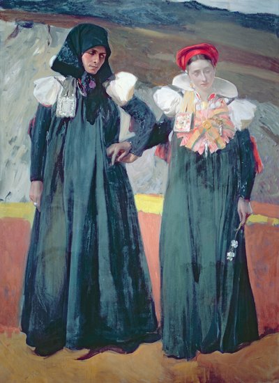 Traditionel kjole fra Anso-dalen af Joaquin Sorolla y Bastida