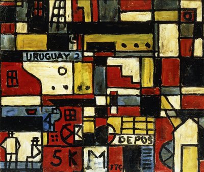 Konstruktiv struktur med båd af Joaquin Torres-Garcia