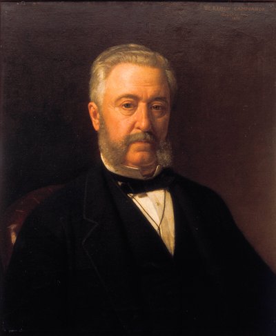 Portræt af Ramon Campoamor (1817-1901), romantisk digter. Maleri af Joaquin Espalter y Rull (1809-1880). Annees 1870. Madrid Atheneum. af Joaquín Espalter y Rull
