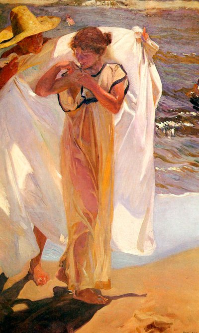 Efter badet, 1908. af Joaquín Sorolla