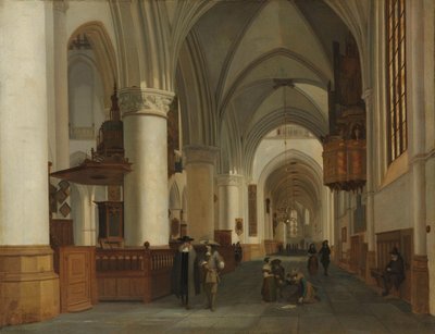 Interiør af St. Bavo-kirken i Haarlem af Job Adriaensz Berckheyde