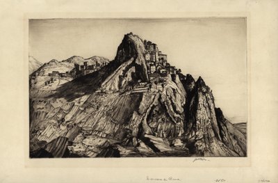 Cervara de Roma (gravering og tørnål) af Job Nixon