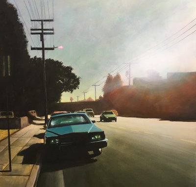 Hollywood ca. 2006 (akryl på panel) af Joby Hickey