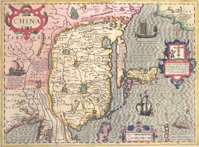 Kina, ca. 1607 af Jodocus Hondius