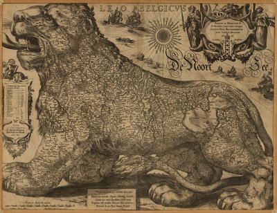 Leo Belgicus. LOC 97683562 af Jodocus Hondius