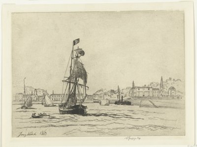 Havnen i Honfleur af Johan Barthold Jongkind