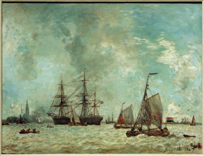 Havnen i Antwerpen af Johan Barthold Jongkind