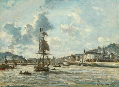 Indgang til havnen i Honfleur, 186364. af Johan Barthold Jongkind