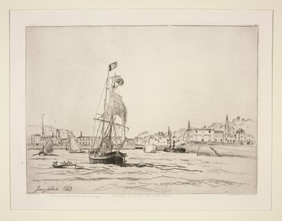 Indgang til havnen i Honfleur af Johan-Barthold Jongkind